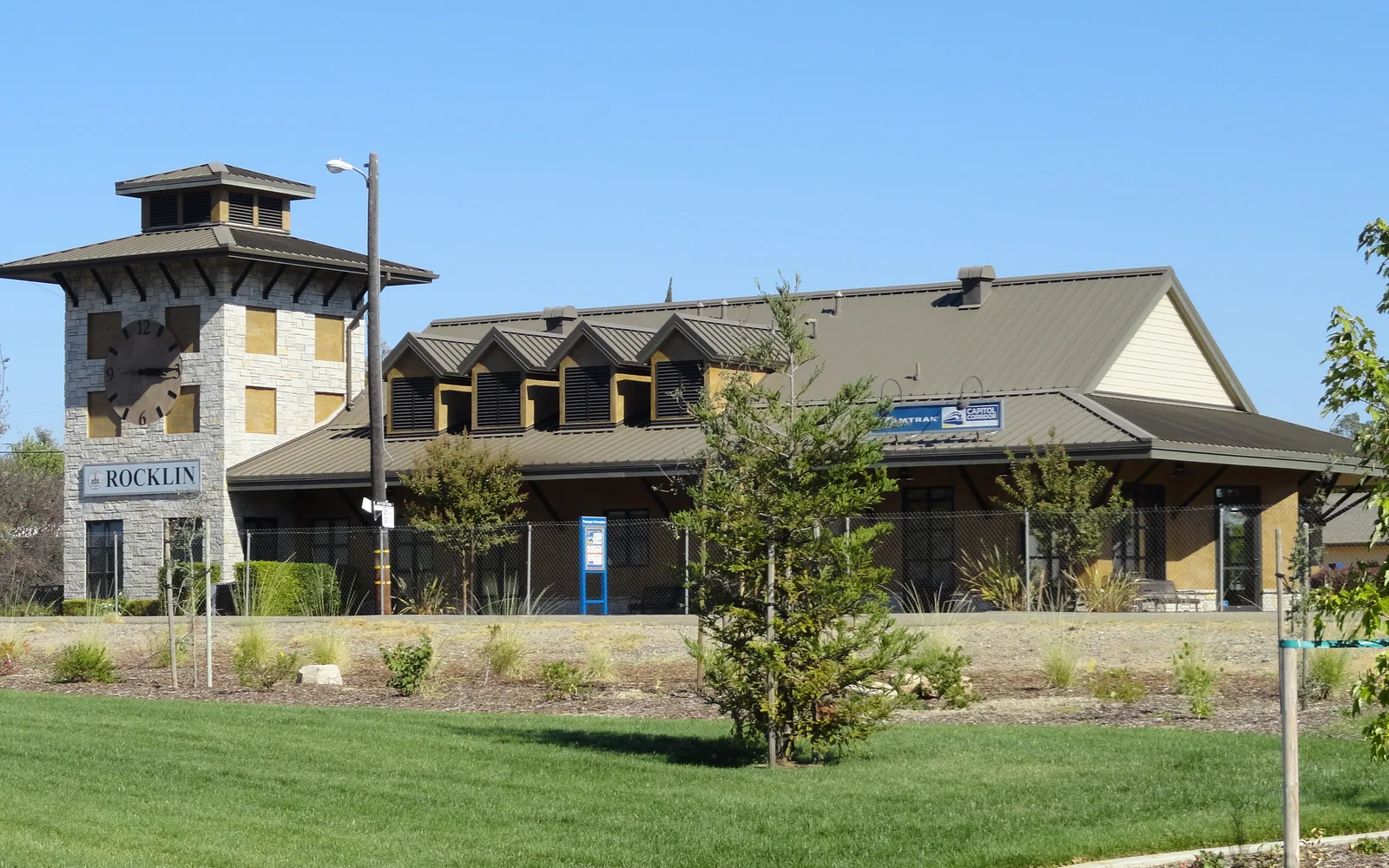 The Rocklin Amtrak station and Chamber of Commerce building